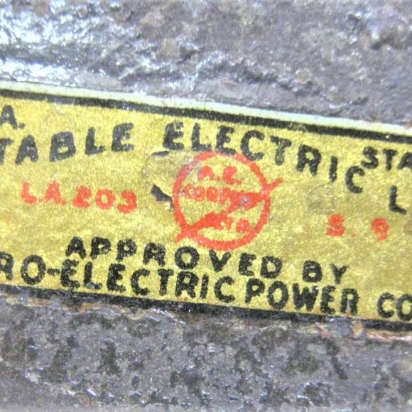 Antique CAST IRON DESK LAMP Table Lamp Journalist Hydro Electric Power Co. - Picture 4 of 12